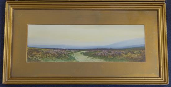 Rubens Southey (1881-1933) Moorland scenes, 18 x 53cm